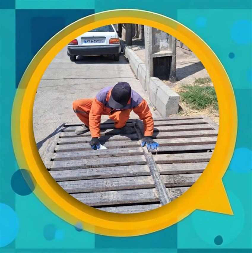 تداوم عملیات سم‌پاشی و طعمه‌گذاری جوی‌های آب برای مقابله با حشرات موذی