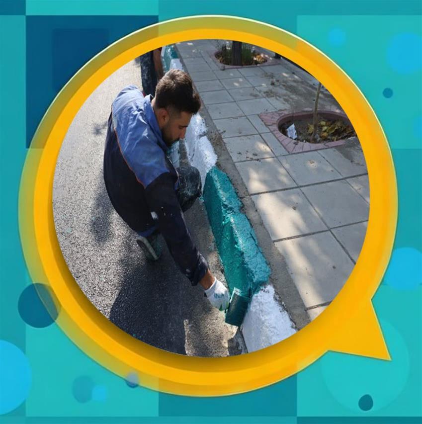 از نرده‌گذاری تا رنگ‌آمیزی جداول؛ ارتقای منظر شهری در محور شهریار–تهران