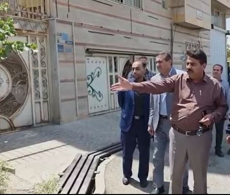 روایتی دیگر از خدمت بی‌واسطه؛ بازدید میدانی مدیریت شهری و اعضای شورای اسلامی شهر باغستان از محله خادم‌آباد